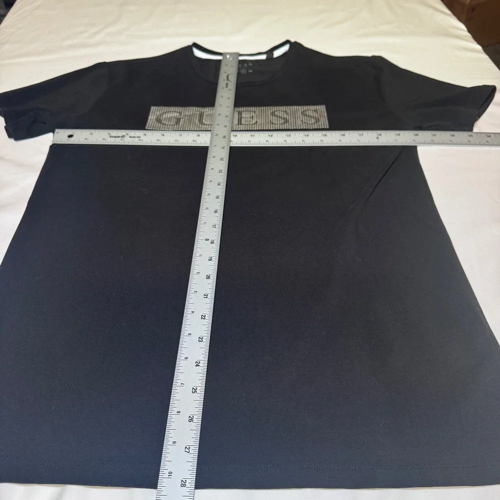 Guess Los Angeles Super Slim Fit Black Graphic T-Shirt Mens XL‎ Logo Tee - Picture 5 of 9